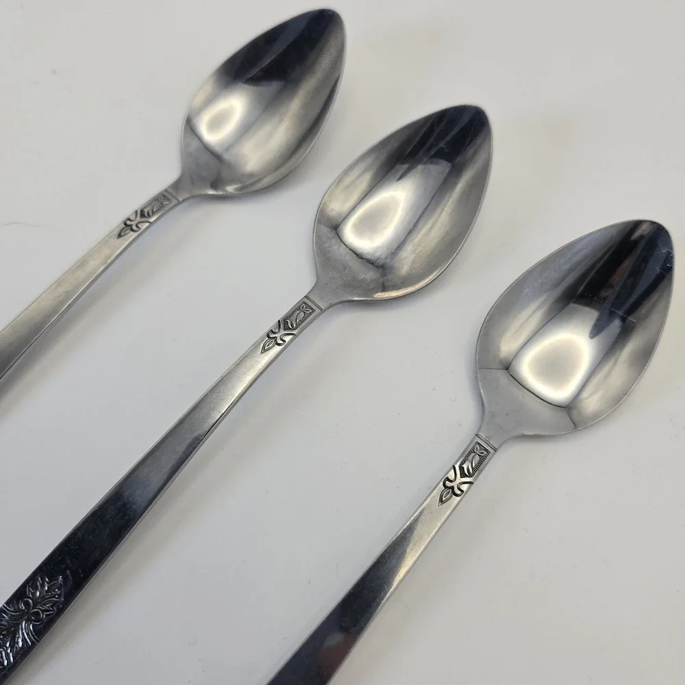 Young‎ Rose Imperial Intl Stainless Teaspoons Set of 3 Flatware 6 3/8